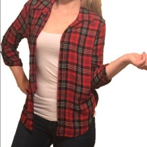 No Boundaries | Red Flannel Button Down